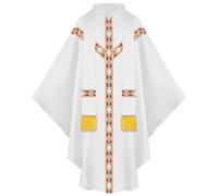 Duohropke Ropa para Hombre Clero Sacerdote Romano Celebrante Bautizo Vestimenta para Sacerdote Vestimenta para Misa Adulto Iglesia Católica Padre Misa Vestimentas para Sacerdote Túnica Vestimenta para
