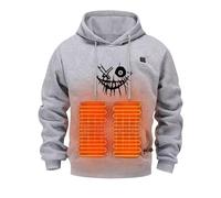 Duohropke Sudadera con capucha calefactable para hombre y mujer, con 5 zonas de calentamiento, sudadera con capucha, sudadera con capucha, sudadera con capucha calefactable