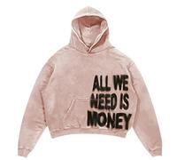 Duohropke Sudadera con capucha para hombre de gran tamaño Y2K con todo lo que necesitamos es el amor con estampado de letras, sudadera de manga larga, sudadera con capucha para primavera e invierno