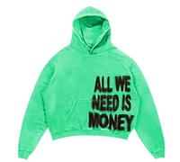 Duohropke Sudadera con capucha para hombre de gran tamaño Y2K con todo lo que necesitamos es el amor con estampado de letras, sudadera de manga larga, sudadera con capucha para primavera e invierno