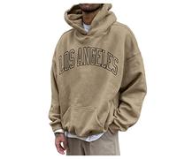 Duohropke Sudadera con capucha para hombre Oversize Vintage Estampado Manga Larga Suéter para Hombres Básicos Deportes Sudaderas con Capucha Casual Otoño Invierno Suéter Tops Blouse Outwear, a, XL