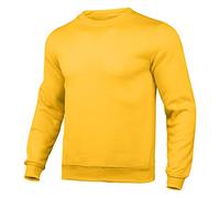 Duohropke Sudadera para hombre de gran tamaño, básica, de invierno, suave y cálida, manga larga, para otoño e invierno, para entrenamiento, fitness, hip hop, ropa de calle, amarillo, XXL