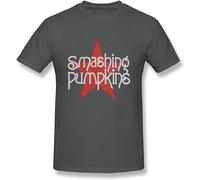 DUOJIMEI The Smashing Pumpkins Tour 2015 Logo Camiseta para Hombre Negro Gris, gris, 3XL