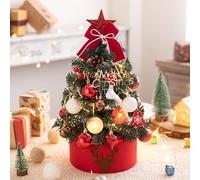 DUOJIN - Árbol de Navidad con luz LED, 45 cm, Mini árbol de Navidad, árbol de Navidad, decoración de Navidad, Suministros de Bricolaje para Mesa y Oficina en la Fiesta de Navidad