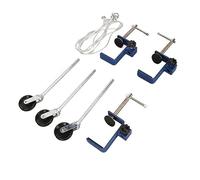 Duokon Abrazadera de Montaje de Mesa Abrazadera de Banco de Metal con Kit de Varilla y Polea de Laboratorio de Metal para Enseñanza y Pruebas de Física Paquete de 3 para Mesas de Laboratorio Bancos de