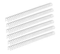 Duokon Bobinas de Encuadernación en Espiral, de Encuadernación de Doble Alambre de Metal, Paso 3:1, 14,3 Mm, 34 Bucles, Capacidad para 120 Hojas para Cuadernos, Informes, Documentos, Oficina,