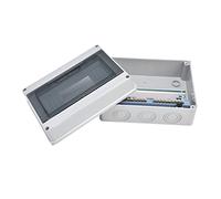 Duokon Caja de Distribución, ABS PC Caja de Conexiones de Disyuntor de 8 Vías Tapa Transparente IP65, Cubierta de Montaje en Pared 200 X 155 X 90 Mm para Comunicación y Distribución de Energía en