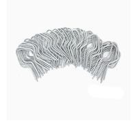 Duokon Clips para Postes en T, Bridas para Cercas de Acero Galvanizado, 100 Piezas Clips de Alambre Giratorios Preformados para Asegurar Eslabones de Cadena y Malla de Alambre, Instalación Rápida