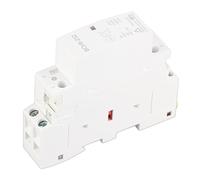 Duokon Contactor de Voltaje CC, Contactor Doméstico de Riel DIN Silencioso, Bobina de 25 A CC 24 V, Vida Eléctrica 100000, Ancho de Ahorro de Espacio, bajo Poder de Retención para Control de Motor