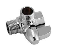 Duokon Desviador de Ducha de Tres vías, Desviador de latón Cromado de 3 vías G 1/2 "Válvula adaptadora en Forma de T para Adaptador montado en Brazo de Ducha