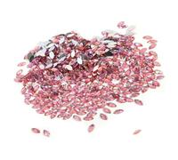Duokon Diamantes de Imitación de Ojo de Caballo, Cuentas Acrílicas con Parte Trasera Plana, 500 Uds., 7x15mm, Accesorios de Ropa de Cristal para Ropa, Funda de Teléfono, Arte de Uñas, álbum de (Rosa