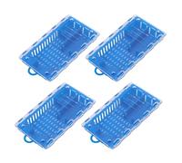 Duokon Jaula de Plástico para Abeja Reina, Paquete de 10 Unidades, Transparente con Pequeños Agujeros para Apicultura, Suministros de Equipo de Apicultor para Transporte y Alimentación (BLUE)