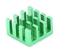 Duokon Kit de Disipador de Calor de Aluminio, 20 Unidades de Disipador de Calor de 14 X 14 X 8 Mm, Aluminio Extruido 6063 T5 con Pegatina Trasera, Módulo Térmico Compacto para Refrigeración de (GREEN)