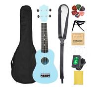 Duokon Kit para Principiantes de Ukelele de 21 Pulgadas, Ukelele de Tilo