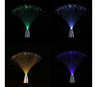 Duokon Lámpara de fibra óptica, fuente de luz nocturna LED 7 colores cambiantes de plástico Fuente de fibra óptica colorida Luz de noche LED Cielo estrellado Festivales Lámpara para el hogar(Vistoso)
