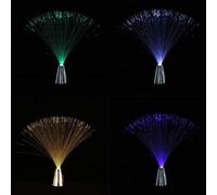 Duokon Lámpara de fibra óptica, fuente de luz nocturna LED 7 colores cambiantes de plástico Fuente de fibra óptica colorida Luz de noche LED Cielo estrellado Festivales Lámpara para el hogar(Vistoso)