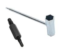 Duokon Llave de Acero de Repuesto para Motosierra con Herramienta de Tope de Pistón, Kit de Desmontaje de Embrague de Volante, Herramienta de Reparación Portátil para MS070 MS090 180 y Más
