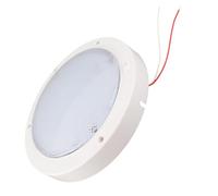 Duokon Luz de Techo LED de 12V, 840 Lúmenes, DC12-24V, Carcasa Blanca | Lámpara de techo redonda del soporte de la superficie, 42 2835 microprocesadores con el drenaje 9W, tablero de aluminio de