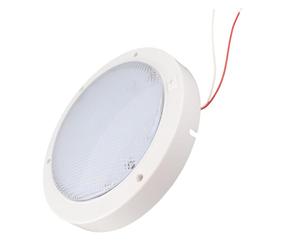 Duokon Luz de Techo LED de 12V, 840 Lúmenes, DC12-24V, Carcasa Blanca | Lámpara de techo redonda del soporte de la superficie, 42 2835 microprocesadores con el drenaje 9W, tablero de aluminio de