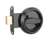 Duokon Manija de Cerradura de Puerta Empotrada, Pestillo de Puerta Corrediza Al Ras de Acero Inoxidable 304, Tirador Oculto de un Lado con Deflector Engrosado, para Puertas de Acero de Madera de
