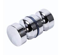 Duokon Manija de vidrio para puerta de ducha, aleación de aluminio, 1.1 "de diámetro, perilla para puerta de vidrio individual, manija para gabinete de ducha de baño con tornillo