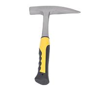Duokon Martillo de Ladrillo de Acero Al Carbono con de Goma, Punta Puntiaguda Resistente a Impactos para Pruebas Geológicas de Rocas (L)
