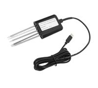 Duokon Medidor de Sensor NPK de Suelo 7 en 1, Detector de Temperatura y Humedad Impermeable de Acero Inoxidable con bajo Consumo de Energía IP68 para Pruebas de Nutrientes en Huertos,