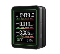 Duokon Monitor de Calidad del Aire, Detector ABS NDIR CO2 TVOC HCHO con Pantalla LCD a Color, Probador de Temperatura y Humedad, 32 a 158 °F, para Uso en Interiores, Viajes, Oficina en Casa