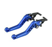 Duokon Par de manetas de freno de disco doble-ltz 400 Palanca de freno, aleación de aluminio CNC Motocicleta Scooter Modificación Palanca de freno de disco doble Universal(azul)