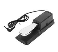Duokon Pedal de Sostenido para Teclado Piano Digital Amortiguador de Pie de Metal con Interruptor de Inversión de Polaridad Conector de 6,35 Mm Cable de 1,9 M Base Antideslizante para Sintetizadores