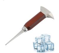 Duokon Pico de Hielo de Acero Inoxidable de 6.7 Pulgadas con Mango de Madera de Seguridad, Herramienta de cóctel de Cubitos de Hielo para Barras de Cocina