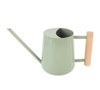 Duokon Regadera de Acero Inoxidable, Regadera para Plantas con Pico Largo y de Madera, Dispensador de Agua de Metal Portátil de 9,5 X 11,5 X 16 Cm para Plantas de Interior, Bonsái y Jardín (Tipo 2)