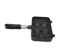 Duokon Taiyaki-máquina para Hacer Gofres con Forma de, Molde Antiadherente de 4 Cavidades, Bandeja para Hornear de Doble Cara para Aperitivos y Postres
