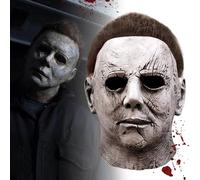 DUOLAM Halloween Máscara Michael Myers: Carnaval Cubierta facial para Cicatriz de látex de horror accesorios de decoración Killers Mascarilla Scary Creepy Horror Máscara Halloween para Adultos
