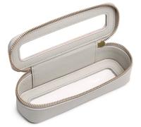 Duolan - Bolsa de maquillaje transparente para viaje, neceser de viaje transparente para mujer, B/gris, delgado, Bolsa de maquillaje transparente para brochas