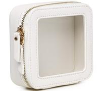 Duolan - Neceser de maquillaje transparente para viaje, estuche de cosméticos transparente con cremallera, bolsa de aseo de viaje transparente para mujeres, C/blanco, MINI, bolsa de cosméticos