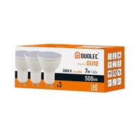 DUOLEC Pack3 dicroica led gu10 7w 3000k 500lm