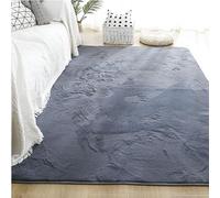 DUOLEH Alfombra de pelo sintético esponjoso, rectangular, no se desprende, lavable a máquina, color liso, para sala de estar, dormitorio, habitación de los niños, tapete antideslizante (200 x 250 cm