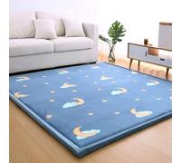 DUOLEH Alfombras suaves para sala de estar para interiores, alfombra de pelo corto para dormitorio, alfombras modernas con parte inferior antideslizante, alfombra lavable para niños (200 x 200 cm