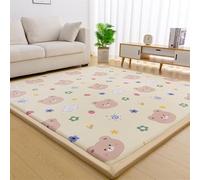 DUOLEH Alfombras suaves para sala de estar para interiores, alfombra de pelo corto para dormitorio, alfombras modernas con parte inferior antideslizante, alfombra lavable (100 x 200 cm, estilo 3)