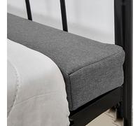 DUOLEH Almohada gruesa de cintura para relleno de huecos, extensor de colchón completo para cama Queen King, tamaño personalizado, cojines desmontables para reposabrazos (150 x 10 x 10 cm, gris 2)