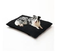 DUOLEH Cama extragrande para perro, sofá cama lavable, colchón calmante para mascotas con parte inferior antideslizante, cojín cálido y esponjoso antiansiedad para mascotas (122 x 85 x 12 cm, negro)