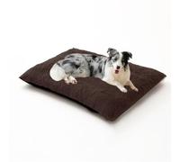 DUOLEH Cama extragrande para perro, sofá cama lavable, colchón calmante para mascotas con parte inferior antideslizante, cojín cálido y esponjoso antiansiedad para mascotas (122 x 85 x 12 cm, marrón)