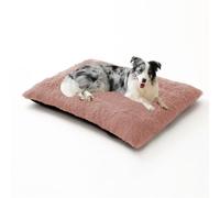 DUOLEH Cama extragrande para perro, sofá cama lavable, colchón calmante para mascotas con parte inferior antideslizante, cojín cálido y esponjoso antiansiedad para mascotas (110 x 75 x 10 cm, rosa)