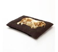 DUOLEH Cama grande para perros, esponjosa, calmante, antiansiedad, lavable, colchón para mascotas con parte inferior antideslizante, cojín de almohada para cachorros y gatos (65 x 48 x 8 cm, marrón)