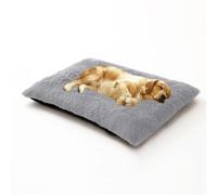 DUOLEH Cama grande para perros, esponjosa, calmante, antiansiedad, lavable, colchón para mascotas con parte inferior antideslizante, cojín de almohada para cachorros y gatos (122 x 85 x 12 cm, gris