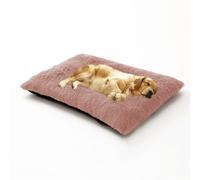 DUOLEH Cama grande para perros, esponjosa, calmante, antiansiedad, lavable, colchón para mascotas con parte inferior antideslizante, cojín de almohada para cachorros y gatos (122 x 85 x 12 cm, rosa)