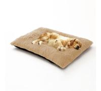 DUOLEH Cama grande para perros, esponjosa, calmante, antiansiedad, lavable, colchón para mascotas con parte inferior antideslizante, cojín de almohada para cachorros y gatos (122 x 85 x 12 cm, beige)