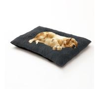 DUOLEH Cama grande para perros, esponjosa, calmante, antiansiedad, lavable, colchón para mascotas con parte inferior antideslizante, cojín de almohada para cachorros y gatos (78 x 55 x 10 cm, gris