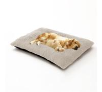 DUOLEH Cama grande para perros, esponjosa, calmante, antiansiedad, lavable, colchón para mascotas con parte inferior antideslizante, cojín de almohada para cachorros y gatos (78 x 55 x 10 cm, blanco